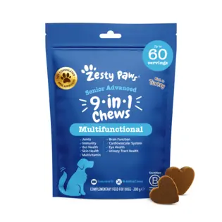Zesty Paws Senior Advanced 9-in-1 Chews (60 buc) – supliment alimentar funcțional 9-în-1 pentru seni Super ofertă