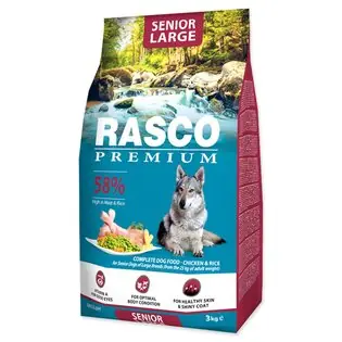Expediere rapidă Hrăniți Rasco Premium senior pui mare cu orez 3kg