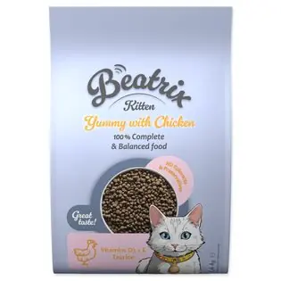 Ofertă specială Beatrix Kitten cu carne de pui 1,4 kg
