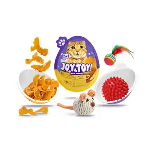 Mai ieftin JOY&TOY! Ou pentru pisici cu surpriză Thin Flakes - carne de pui