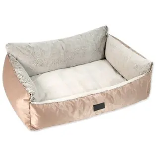 Pătuț câine fantezie Lux platinum auriu 100x70cm Ofertă