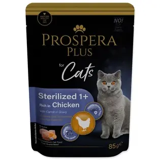 Noutate Pliculeț Prospera Plus Sterilizat 1+, Pui, Morcov 85g