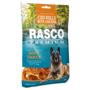 Preț promoțional Cod delicios Rasco Premium invelit in pui, rulouri 80g