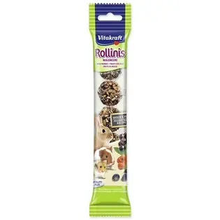 Ofertă exclusivă Treat Vitakraft Rollinis iepure, cu fructe de padure 7 buc