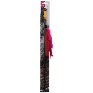 Bagheta Magic Cat de jucarie cu pene 45cm Retur ușor