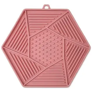 Super ofertă Covoraș de linge Epic Pet Lick&Snack hexagonal roz deschis 17x15cm