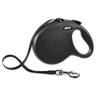 Ultima șansă Lesa Flexi Classic Bandă nouă L neagră 8m