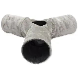 Calitate înaltă Tunnel Magic Cat pluș în formă de Y foșnet gri 80x80x25cm