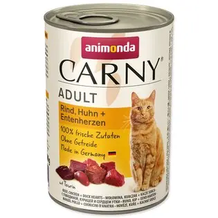 Discount Can Animonda Carny Adult carne de vită, pui și inimă de rață 400g