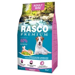 Hrăniți Rasco Premium Adult Mini pui cu orez 3kg Calitate înaltă