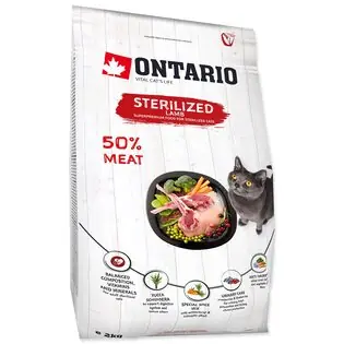 Ofertă de sezon Hrăniți mielul sterilizat pentru pisici Ontario 2kg