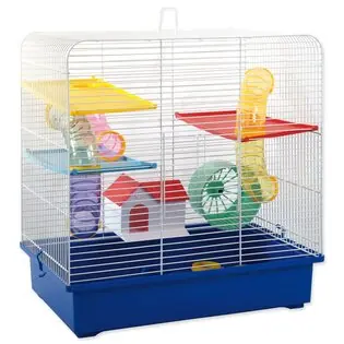 Cusca Animale Mici CH5 alb si albastru 49x32,5x52,5cm Disponibil imediat