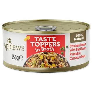 Premium Canned Applaws Dog pui, vita si fripturi cu legume 156g
