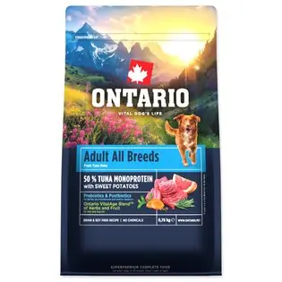 Hrană Ontario Adult All Breeds Monoprotein Curcan & Cartofi Dulci 0,75kg Cumpără acum