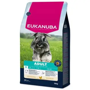 Cel mai vândut Hrană EUKANUBA Adult Small bogată în pui proaspăt 15 kg