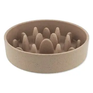 Mai ieftin Bol Dog Fantasy anti-înghițire EcoStyle bej 14cm, 400ml