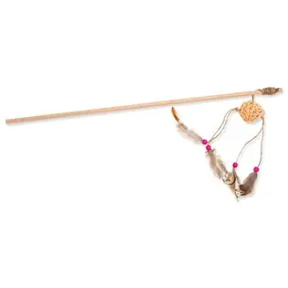 Noutate Jucărie Ecomfy Gaia suzetă ratan, mărgele 50cm