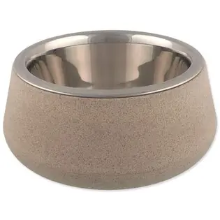Plată securizată Bol Dog Fantasy inox EcoStyle bej 17cm, 850ml