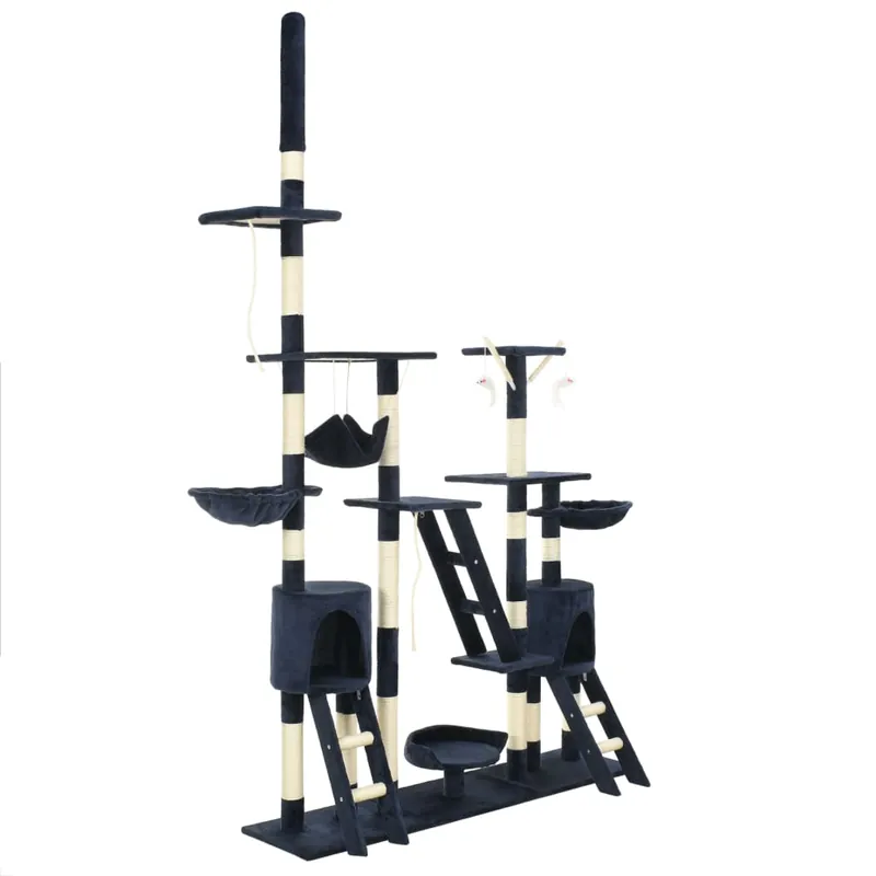 Reducere extra Gossi ansamblu pisici, stalpi de sisal, 230-250 cm albastru