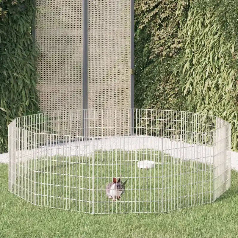 Discount Gossi adapost pentru animale cu 12 panouri, 54x60 cm, fier galvanizat