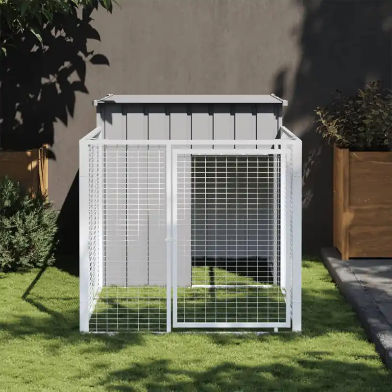 Reduceri Gossi cusca de caine & tarc gri deschis 110x201x110cm otel galvanizat