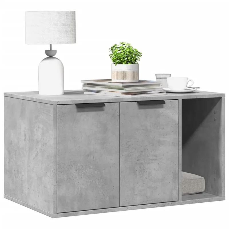 Vezi acum Gossi cutie litiera pisici gri beton 80x50x45 cm lemn prelucrat