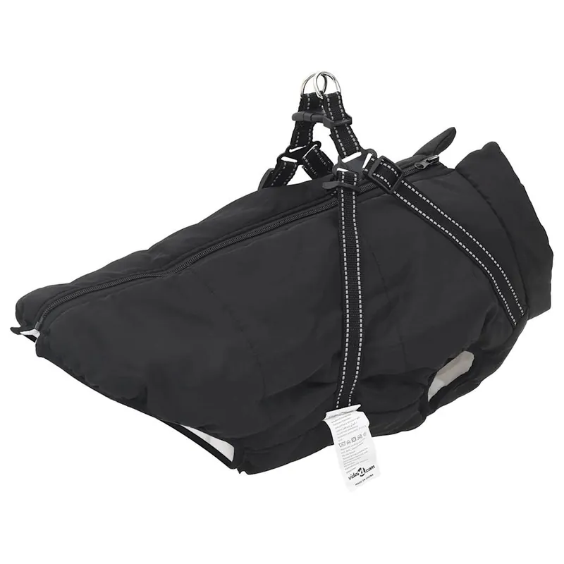 Cumpărături sigure Gossi haina caini cu ham impermeabila reflectorizanta, negru, 5xl