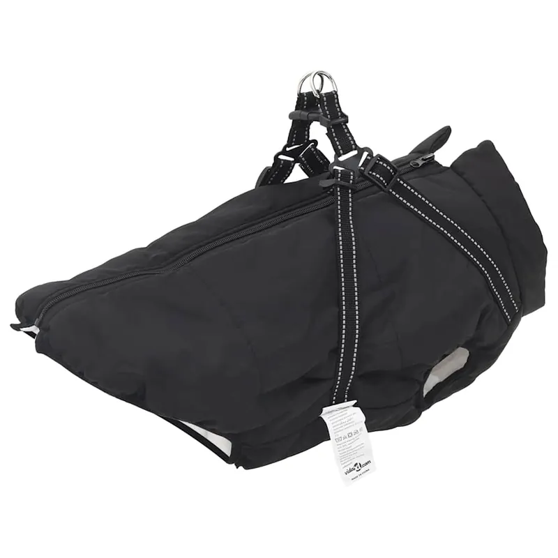 Gossi haina caini cu ham impermeabila reflectorizanta, negru, l48 Noutate
