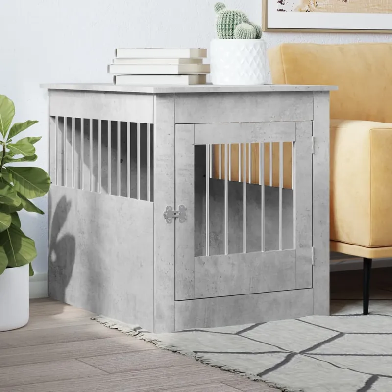 Vezi acum Gossi lada pentru caini, gri beton, 64,5x80x71 cm, lemn compozit