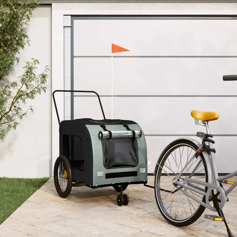 Gossi remorca bicicleta animale companie gri/negru textil oxford/fier Promoție