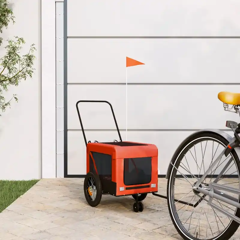 Calitate înaltă Gossi remorca bicicleta animale companie portocaliu/negru oxford/fier