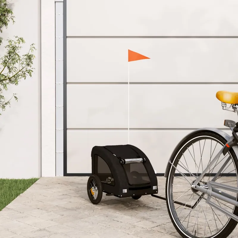Preț promoțional Gossi remorca bicicleta animale companie, negru, textil oxford/fier