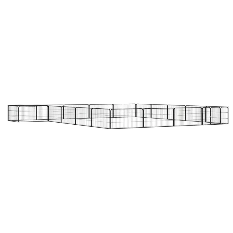 Doar azi Gossi tarc caini 20 panouri negru 100x50 cm otel vopsit electrostatic