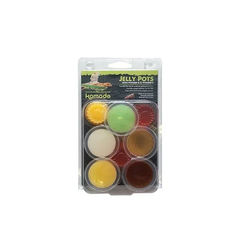 Doar azi Recipiente cu gelatină pentru reptile, Komodo Jelly Pots Mixed Flavours, 8 bucati