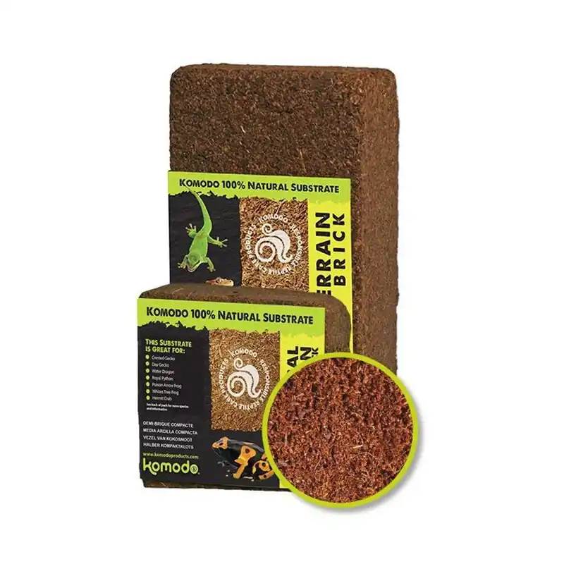 Livrare expres Substrat pentru reptile, Komodo Tropical Terrain Compact Brick, triple pack 400 gr