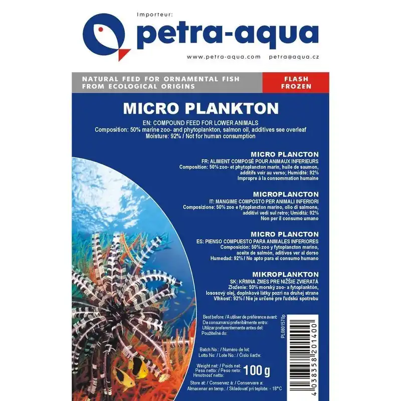 Hrana congelata pentru pesti ornamentali, MICRO PLANKTON, blister 100 g Retur gratuit