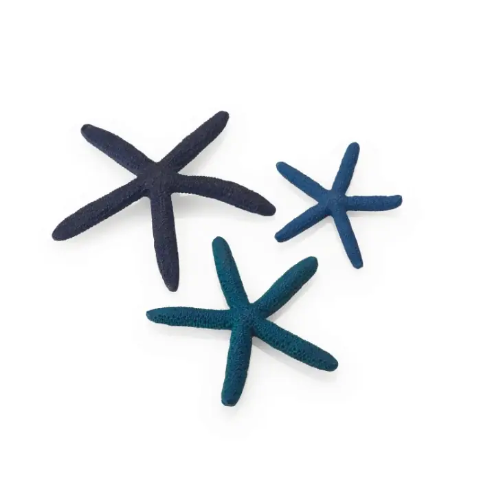 Preferatul clienților Decor artificial sub forma de stele de mare, Oase biOrb starfish set 3, blue