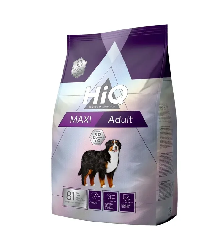 Hrana uscata pentru caini adult de talie mare pe baza de carne de pasare, HiQ Maxi Adult, 11 kg Cel mai vândut