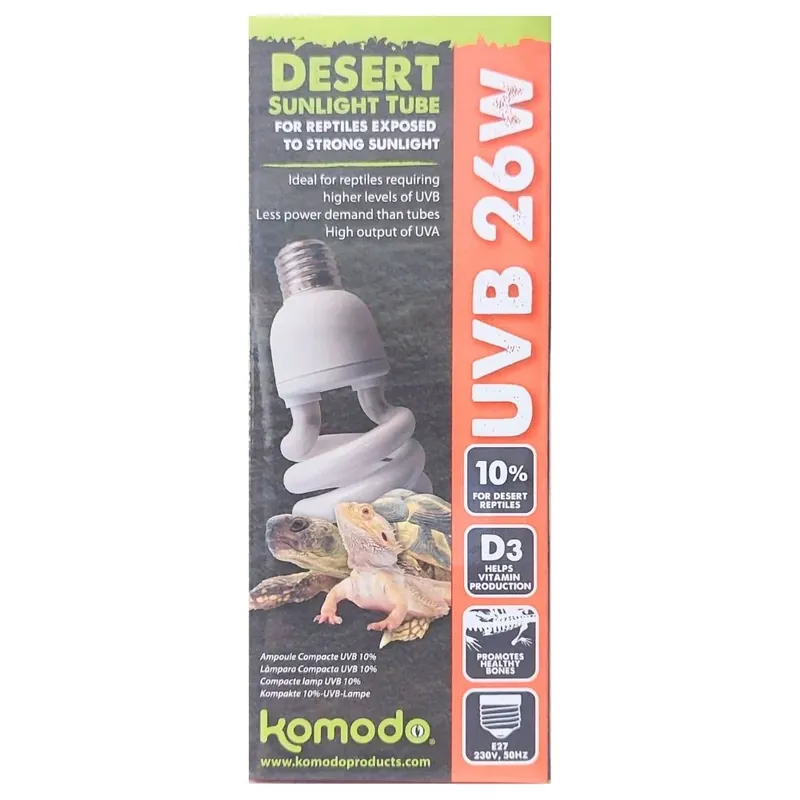 Super ofertă Bec cu UVB 10% 26W pentru terarii, Komodo Compact Lamp
