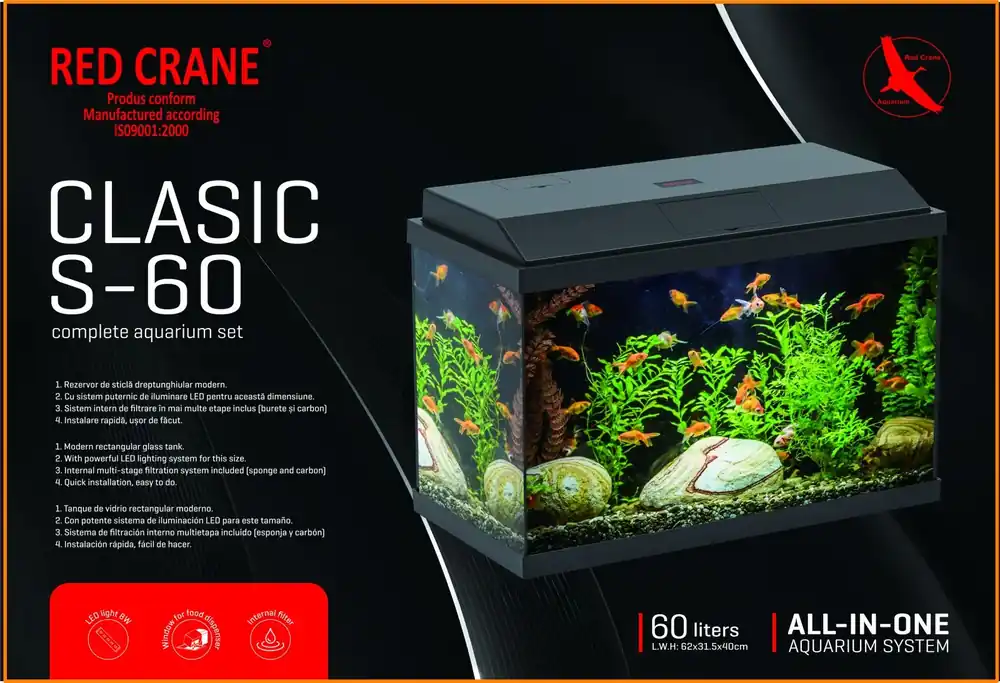 Chilipir Acvariu Red Crane CLASIC S.60, Black 55 L
