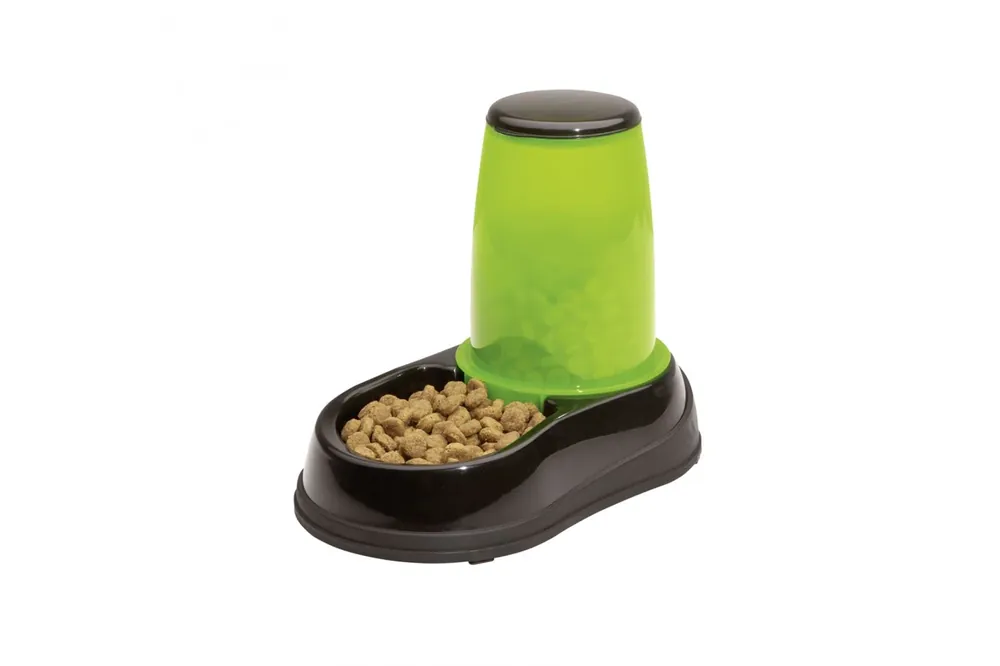 Hranitor gravitational pentru caini si pisici, Feedo 060 black/green, 17 x 29 x 23 cm, 0.6 kg Cumpără acum