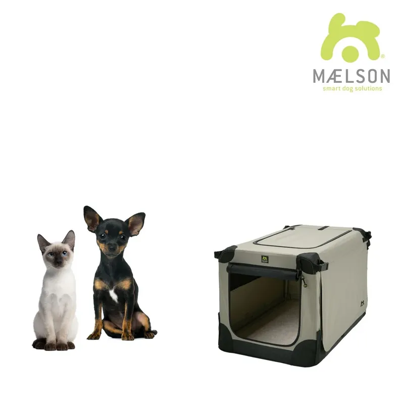 Cusca gri deschis de transport caini si pisici, Soft Kennel, 52 tan, 52 x 33 x 33 cm Lichidare de stoc