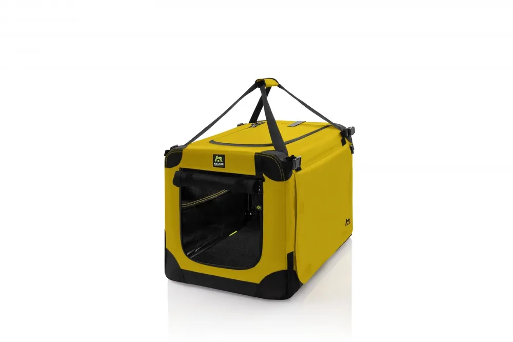 Ofertă limitată Cusca galbena de transport caini si pisici, Soft Kennel, 62 yellow, 62 x 41 x 41 cm