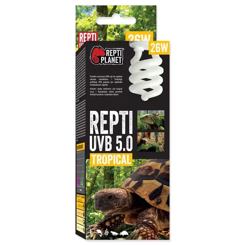 Cel mai vândut Bec cu UVB pentru reptile, Repti Planet Bulb 5.0 26W