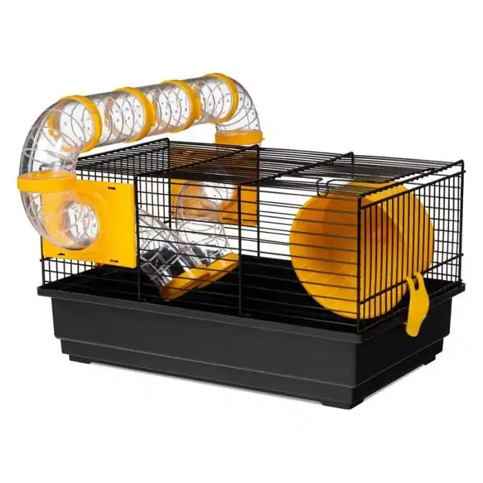Cusca pentru hamsteri Voltrega 915 neagra cu accesorii, 39 x 25,5 x 22 cm Chilipir