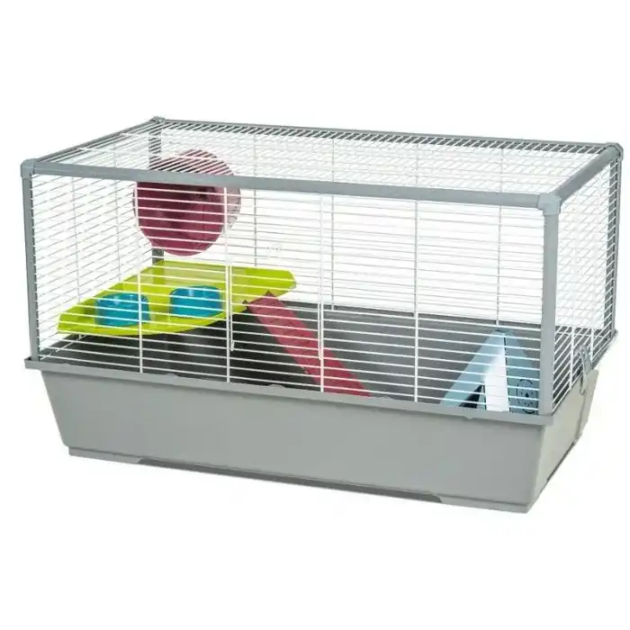 Cusca mare pentru hamsteri Voltrega 942 alba cu accesorii, 70 x 40 x 40 cm Reducere de preț