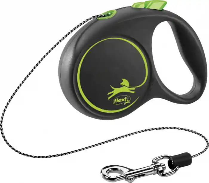 Lesa Flexi Black Design, Snur, XS 3 m/8 kg, Verde, 12244 Ieftin