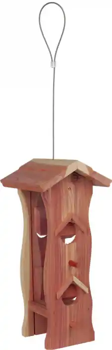 Cel mai bun preț Hranitor Exterior, Suspendat, Lemn, 600 ml/12x29x14 cm, 55841