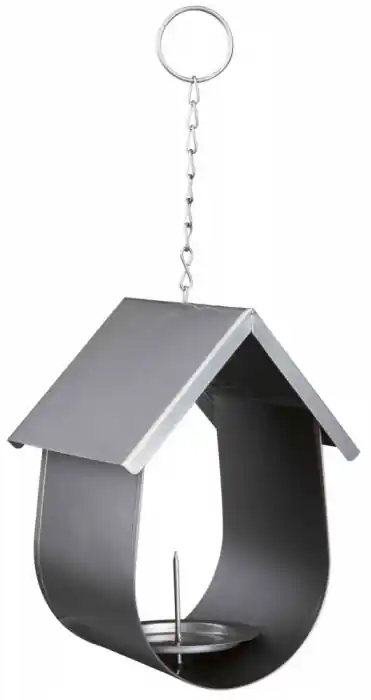 Calitate înaltă Hranitor Exterior Pentru Bile De Grasime, Metal, 14x19x12 cm, Argintiu, 55638