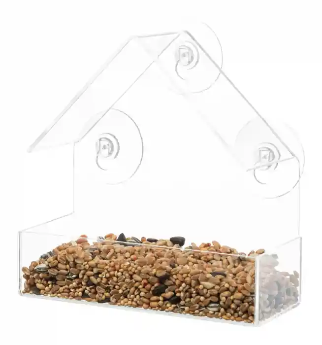 Doar azi Hranitor Exterior, Atasare Pe Geam, 225 ml/15x15x6 cm, Transparent, 55610